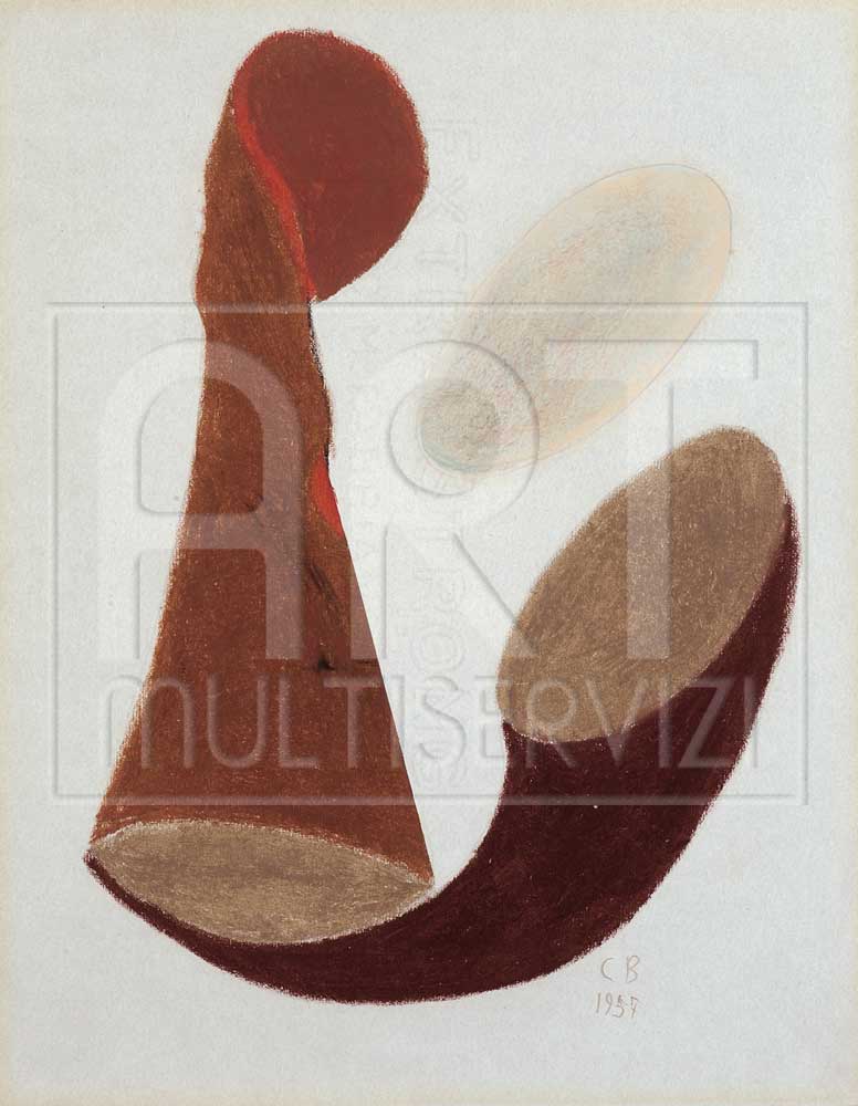 Carlo Belli. Forma 4. 1957. Pastello e cera su carta. 27x21 cm