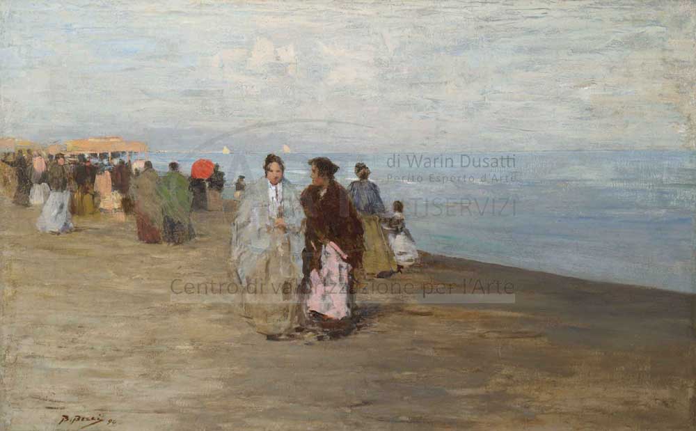 Bartolomeo Bezzi - 1894 - Passeggiata al lido